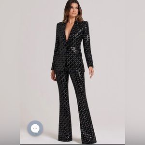 2 piece Nadine Merabi suit. Size S/M. Worn for 2 hrs.